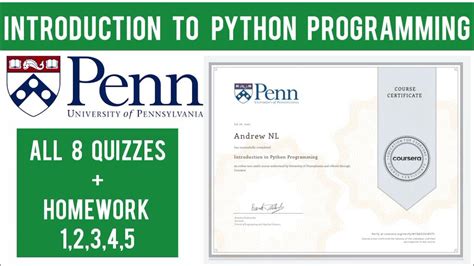 About this Course. . Coursera introduction to python programming week 4 assignment answers